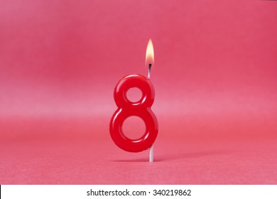 Number 8 Candle