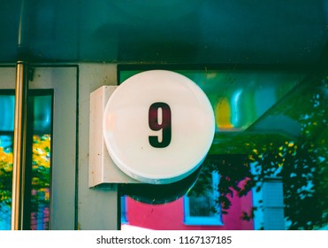 Number 9 Door Sign