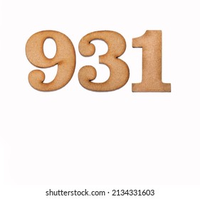 Number 931 Wood Isolated On White Stock Photo 2134331603 | Shutterstock