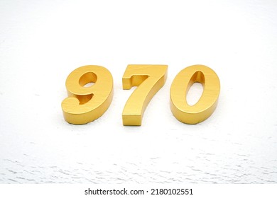 Number 970 Made Gold Painted Teak Stock Photo 2180102551 | Shutterstock