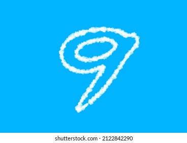 Number with clouds written numeral - Shutterstock ID 2122842290