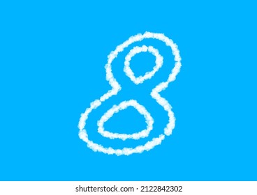 Number with clouds written numeral - Shutterstock ID 2122842302