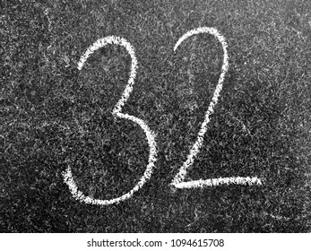 Number Drawn Chalk On Chalkboard Background Stock Photo 1094615708 