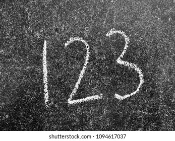 Number Drawn Chalk On Chalkboard Background Stock Photo 1094616098 ...