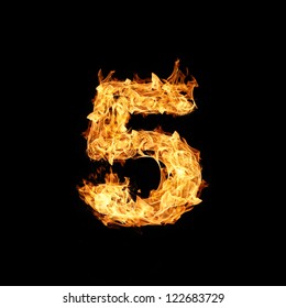 Number Five Made Fire Stock Photo 122683729 | Shutterstock