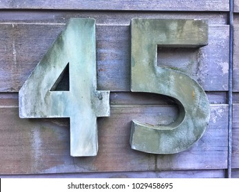 Number Forty-five Sign 45