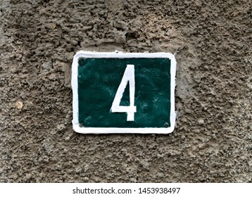 Number Four 4 Number Plate On Stock Photo 1453938497 | Shutterstock