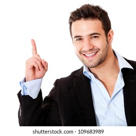 Number one business man - isolated over a white background