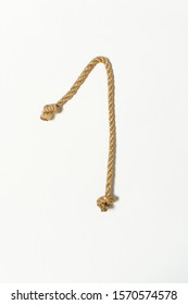 Number One Depicted Using Jute Rope Used In Shibari, Japanese Bondage Technique