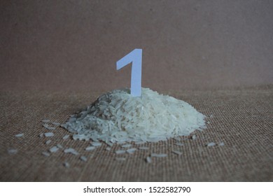 Number One Rice Grains Quality Concept Background