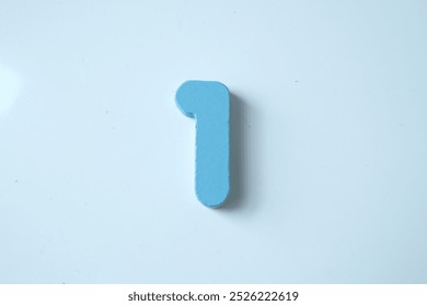 number one in white background