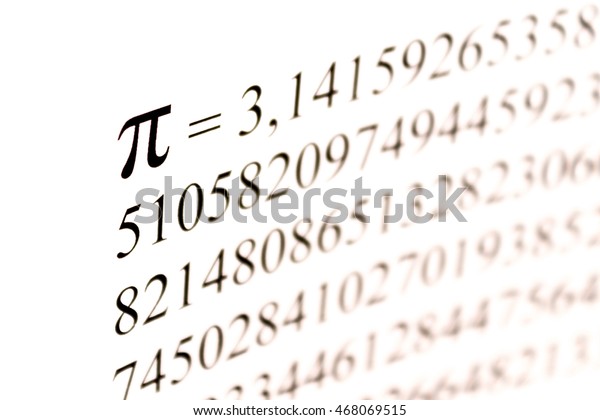 Number Pi On White Background Stock Photo (Edit Now) 468069515