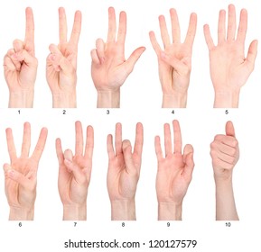 Numbers 1-10 In Sign Language