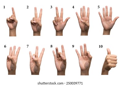 Numbers 1-10 In Sign Language