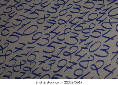 Numbers bright seamless pattern Numerical and number shape for education. Global economy crisis concept.