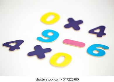 numbers for children's education isolated on white