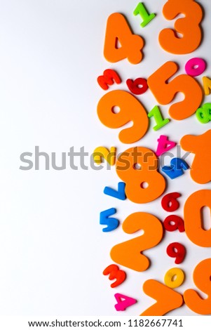 numbers math colorful fun education background stock photo edit now