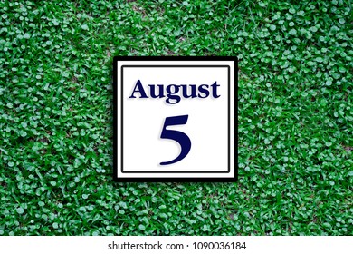 
Numbers On August 5th. Or Fifth. Concept:Calendar. Date Of The Year. Date And Time,Work Schedule ,Deadline, Important Day, Anniversary, Holiday, Diary