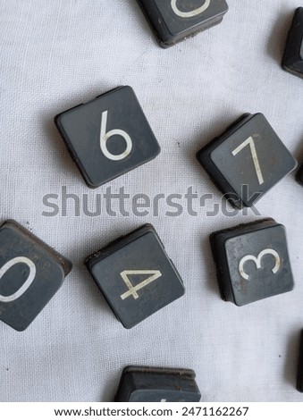 numeric characters wrapped in a white background