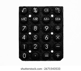 Numeric Keypad isolated white background