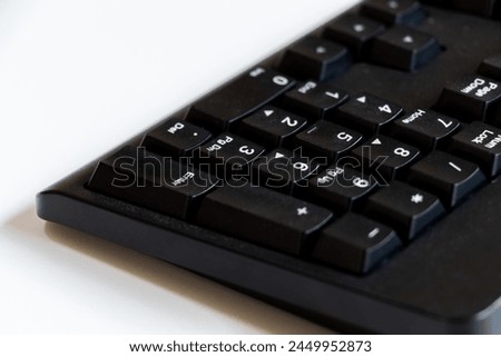 numeric keypad on computer keyboard