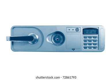 Numeric keypad safe isolated on a white background