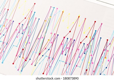Numerical and graphical data simulating a financial study