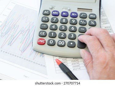 Numerical and graphical data simulating a financial study