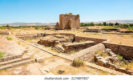Numidian burials at the archaeological site of Chemtou or Chitmtou, Tunisia. - Shutterstock ID 2174897857