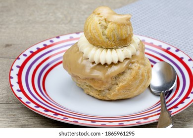 Nun With Coffee On A Table, French Pastry