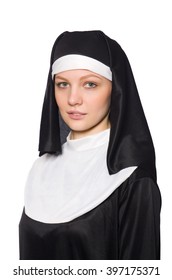 Nun Isolated On White Background Stock Photo 397175371 | Shutterstock