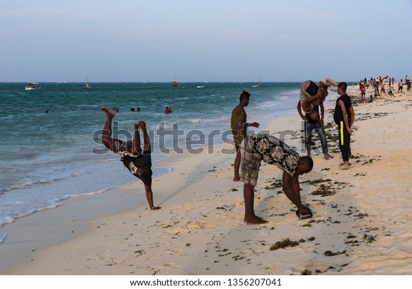Nungwi Beach Zanzibar Island Tanzaniajanuary 12 Stock Photo Edit Now 1356207041