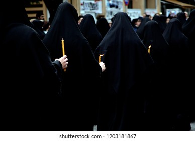 Nuns take part in litany in honor of Saint Demetrius  patron saint of the city of Thessaloniki, Greece on Oct. 25, 2014
