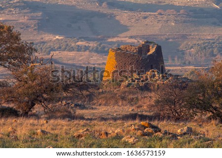The Nuraghe is the ancient megalithic edifice found in Sardinia Stock photo © 
