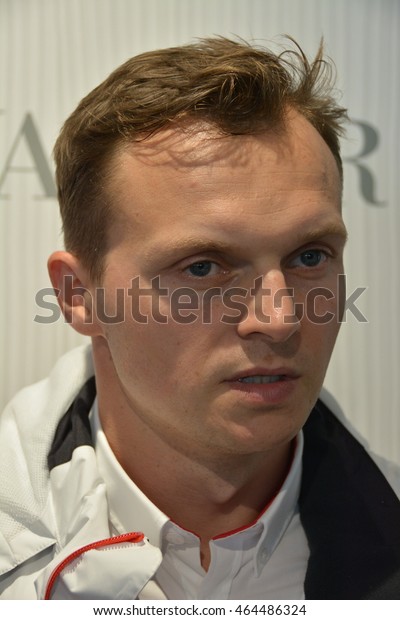 NURBURG, GERMANY - JULY 23: German racing driver\
Marc Lieb (Porsche Team 919 Hybrid) at a media event during round 4\
of the FIA World Endurance Championship on July 23, 2016 at\
Nurburg, Germany.