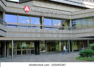 Nuremberg, Bavaria / Germany - June 23, 2005: Headquarters of the Bundesagentur fuer Arbeit in Nuremberg, Germany  - Federal Employment Agency - The BA manages job centres across Germany