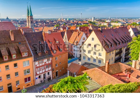 Nuremberg, Germany old town skyline.