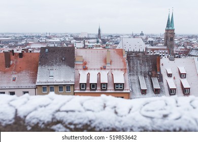 Nuremberg In Winter With Snow 