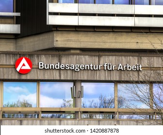 Nurnberg, Germany, Apr 4,2019: Headquarters of the Bundesagentur fuer Arbeit in Nuremberg, Germany - Federal Employment Agency - The BA manages job centres across Germany
