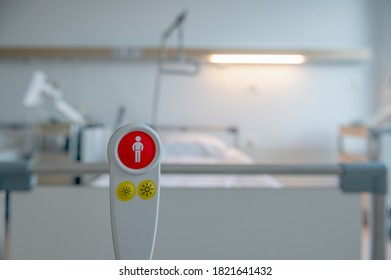 Nurse call button to call the nurse for help in the hospital. Concept: care and health
