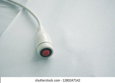 Nurse Call Button On The Bed In The Patient's Room At The Hospital Ward