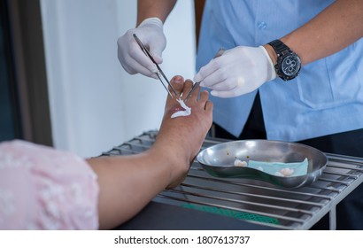 Nurse Clean Wound Contaminated Stock Photo (Edit Now) 1807613737