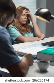 Nurse Has A Headache After Long Hours Of Work