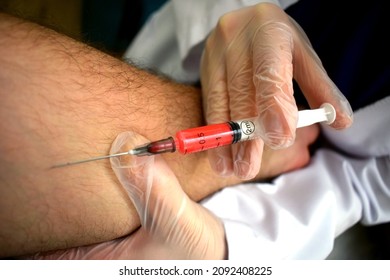 Nurse Is Injecting Covid Vaccine And Ozone