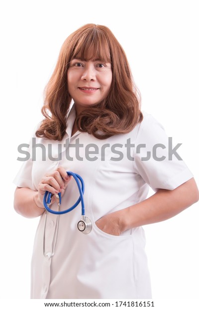 Nurse Mature Middle Aged Woman Doctor Stock Photo Edit Now 1741816151