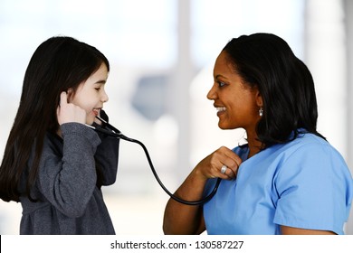 Nurse with a patient in the hospital
