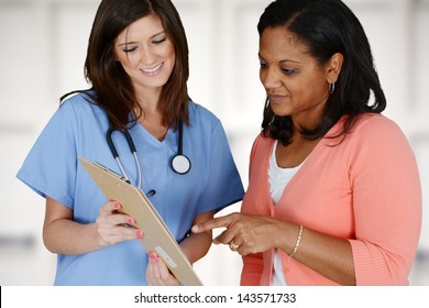 Nurse With A Patient In The Hospital