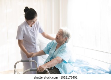 Nurse Patient Routine Health Check Assisting Stock Photo 1052178401 ...