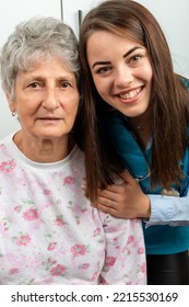 Nurse and patient smiling tacking care - Shutterstock ID 2215530169