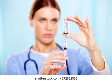 Nurse Preparing An Injection Of Botox